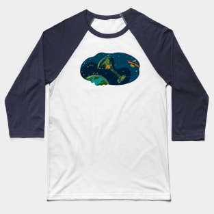 Martian Martini Baseball T-Shirt